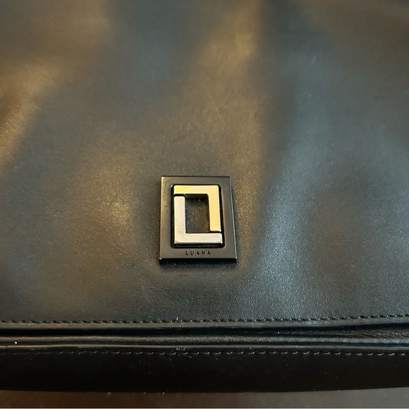 Luana Italy- mini satchel 100% leather purse in Ebony with brass hardware - Picture 6 of 15